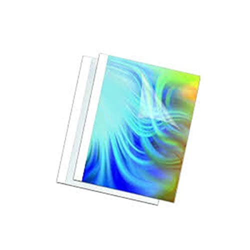 Image of Fellowes 8mm Thermal Binding Covers - 61-80 Sheet Capacity - Pack of 100 White Thermal Binding Covers
