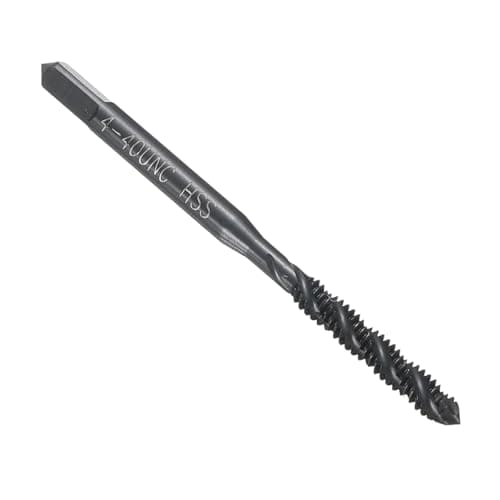 Image of sourcing map Spiral Flute Thread Taps 4-40 UNC H2 Machine Threading Tap Bit, Nitrided Coated Screw Tapping Repair Tool, M2 High-Speed Steel (HSS6542)
