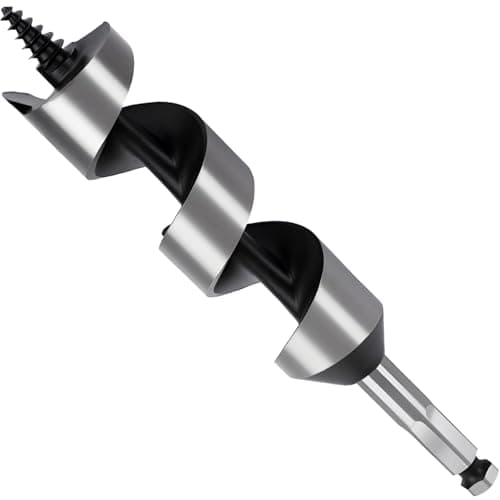 Image of MOXPIFY Wood Auger Drill Bits, 30mm Timber Drill Bits 155mm Long Hex Shank, Extra Long Drill Bits Wood For Woodworking (30mm x 155mm)