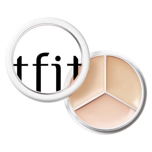 Image of TFIT Multi-Use Pot Concealer - Triple Palette | High-Pigmented, Full Coverage & Crease-Proof | Korean Concealer for Dark Circles, Redness & Blemishes (00 Light, 15g)