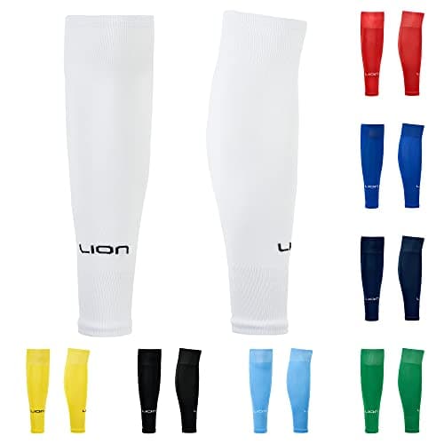 Image of Football Sock Sleeves To Accompany Grip Socks - Fits Over Calf/Shin Pads - Variety Of Colours To Match Your Team Kit (White)