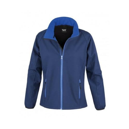 Image of Result Women's R231F Printable Softshell Jacket - Navy/Royal, Small/Size 10