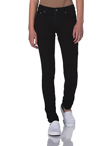 Image of Nudie Jeans Men's Skinny Lin, Black/Black, 32/34