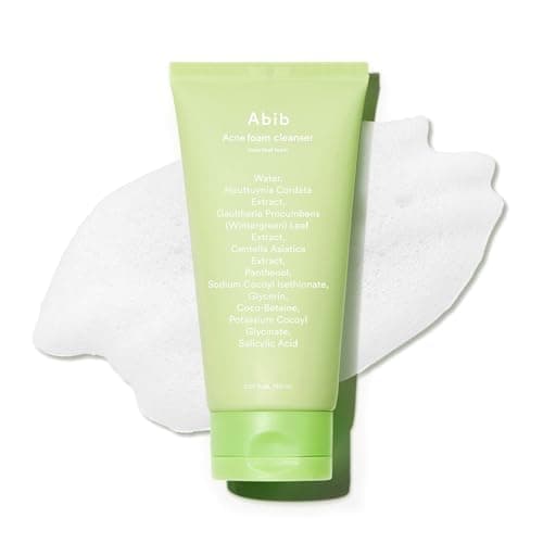 Image of Abib Acne Foam Cleanser Heartleaf Foam 5.07 fl oz / 150 ml | Korean Mild Acidic Daily Face Wash for Acne-Prone Skin, Hydrating & Soothing with Panthenol B5, Deep Cleansing for Sensitive Skin, K-Beauty