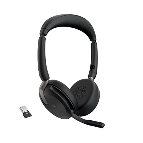 Image of Jabra Evolve2 65 Flex - Wireless Stereo Headset with Bluetooth, Noise-cancelling Jabra ClearVoice Technology and Hybrid ANC - Certified for MS Teams - Black