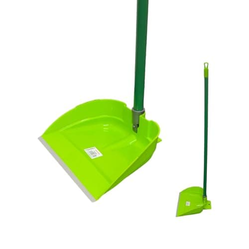 Image of Maxland Long Handled Green Plastic Replacement Dustpan with 91cm Handle for Indoor or Outdoor Use