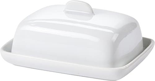 Image of Extra Small Ceramic Mini Butter Serving Single Portion Dish Bowl with Lid (Rectangle)
