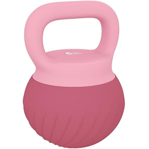 Image of SPORTNOW Soft Kettlebell, 6kg Kettle Bell with Anti-Slip Grip for Home Gym Weight Lifting and Strength Training, Pink
