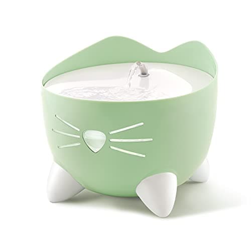 Image of Catit PIXI Cat Drinking Fountain, Running Water Fountain, Green