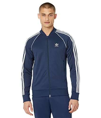 Image of adidas Originals Men's Adicolor Classics Superstar Track Jacket, Night Indigo/White, X-Large