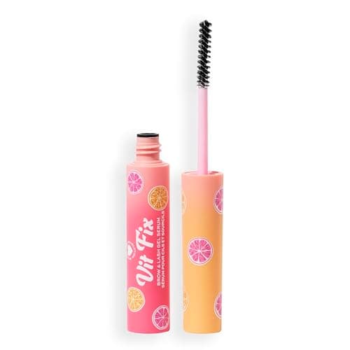 Image of I Heart Revolution Grapefruit Vit Fix 2in1 Brow Serum and Gel, Long-Lasting, Shapes Eyebrows, Includes Peptides & Castor Oil, Vegan & Cruelty-Free, 7ml