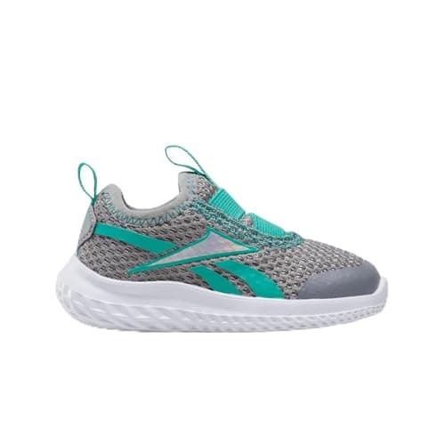 Image of Reebok Rush Runner Slip-ON GREY3/UNLEASHEDGREEN/WHITE Female Running Shoes