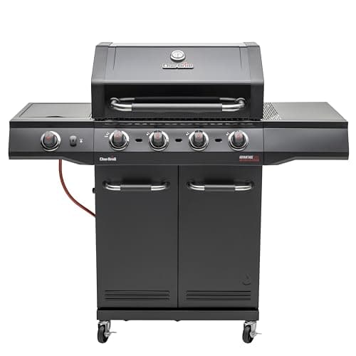 Image of Char-Broil Gas BBQ Advantage CORE B 4-burner Barbecue with TRU-Infrared Technology, Side Burner, Cast Iron Grates - Ideal for Outdoor Cooking, Garden, Balcony and Patio