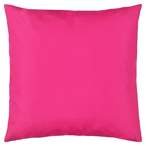 Image of furn. Wrap Plain Garden Outdoor Cushion – UV Resistant Water Resistant Polyester Filled (Pink – 43x43cm)