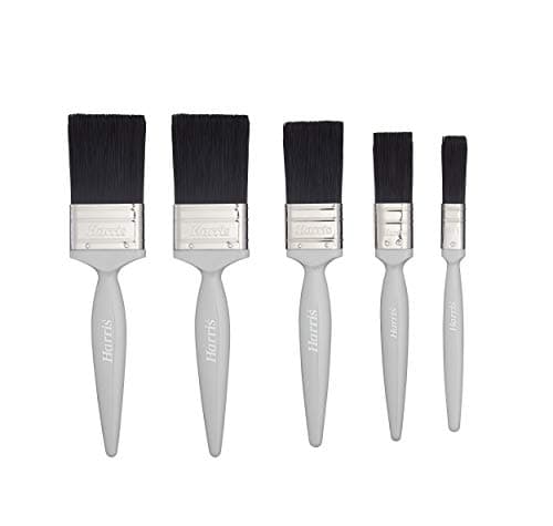 Image of Harris Essentials Woodwork Gloss Paint Brush Set, Pack of 5, 0.5in, 1in, 1.5in, 2in