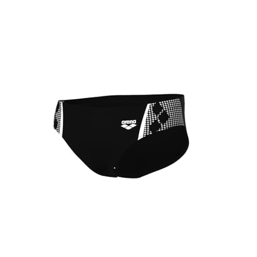 Image of ARENA Feel Men's Graphic Swim Briefs Black-White