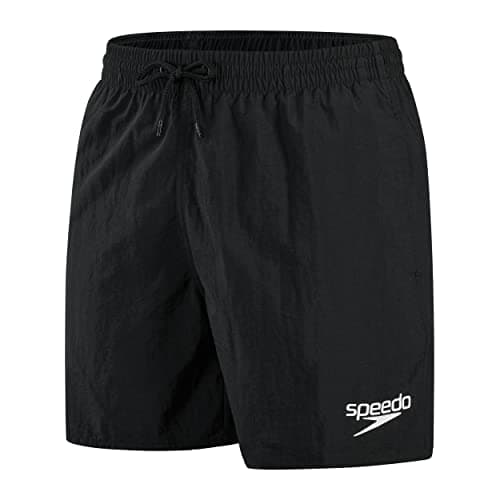 Image of Speedo Men's 16" Watershort Swiming Trunks| Quick Dry | Comfortable Fit | Clasic Style | Drawstring Waist, Black, S