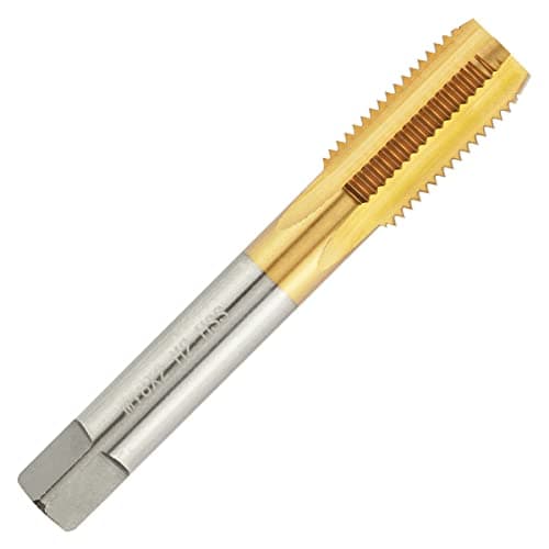 Image of Aceteel Metric M18 X 2.0 HSS Ti-Coated Straight Flute Thread Tap, M18 X 2.0mm Titanium Coated Thread Machine Tap Right Hand