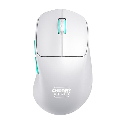 Image of CHERRY XTRFY M64 Wireless, Ultralight Cordless Gaming Mouse, 2.4 GHz RF, Optimised for esports, Ergonomic Shape with Extra Low Front, White