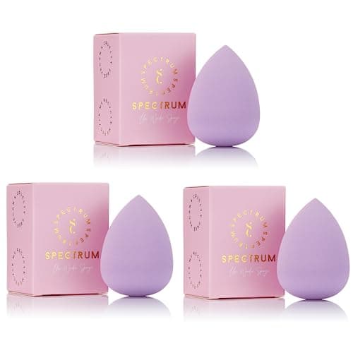 Image of Spectrum Collections Wonder Makeup Sponge, Beauty Blending Sponge for Under Eye Concealer and Foundation, Latex Free Makeup Blending Sponge for a Flawless Base, Lilac Trio Pack