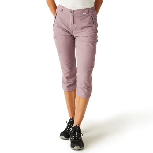 Image of Regatta Womens Chaska Ii Capri Walking Trousers, Heather, 10 UK