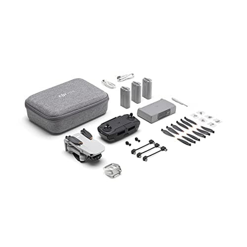 Image of DJI Mini SE Fly More Combo - Camera Drone with 3-Axis Gimbal, 2.7K Camera, GPS, 30-min Flight Time, Reduced Weight, Less Than 0.55lbs / 249 g Mini Drone (Renewed)
