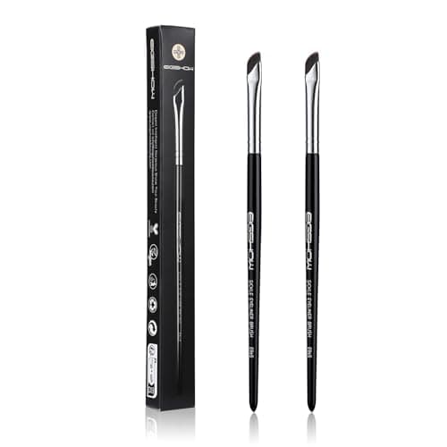 Image of EIGSHOW Eyeliner Brush, Fine Angled Eyeliner Brush, Ultra Thin Curved Brush Sets, 2 PCS Makeup Brushes Sets, Eye Brushes Set Tools, Black (E865)