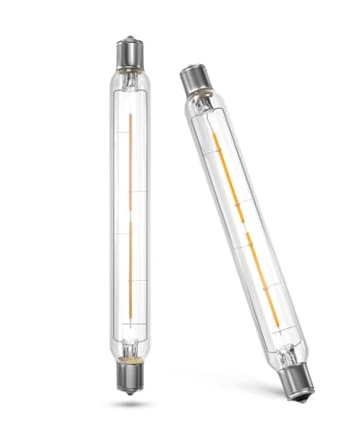 Image of Bonlux 2.5W S15s LED Light Bulbs 221mm Warm White 2800K 30W S15s Fitting Lamp Replacement T25 Tubular Clear Filament Lightbulb LED S15 Strip Tube Light Bulb 221mm (Non-dimmable, 2-Pack)