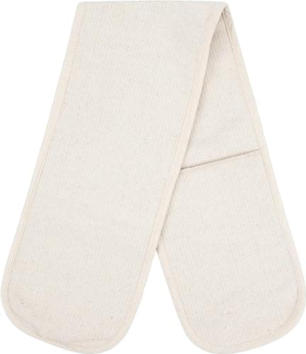 Image of HouseGads Heat Resistant Double Oven Gloves | Double Oven Mitt Pot Holder | Cooking Oven Glove Mitts For Home Kitchen Baking | Heavy Duty Cooking Potholder (18W X 84L CM)