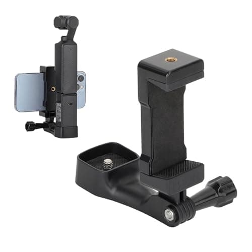 Image of EUGOOCX Expansion Phone Clip Holder for DJI OSMO Pocket 3, Front Smartphone Bracket with 1/4 Screw Adapter Compatible with Pocket 3 Camera