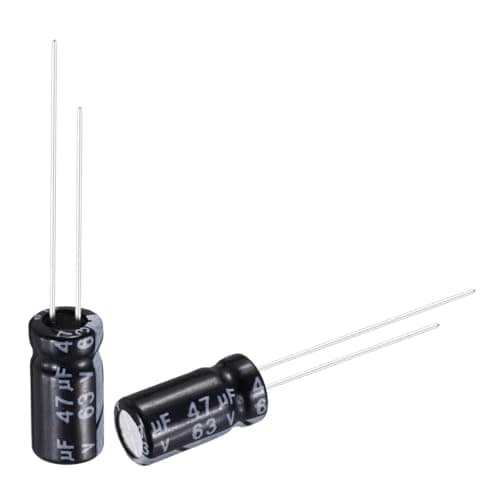 Image of sourcing map 47uF 63V 6x11mm Electrolytic Capacitor, Radial Leads Aluminum Capacitors for TVs, LCD Monitor, VCD, 10Pcs