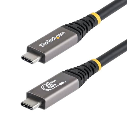 Image of StarTech.com 3m (10ft) USB4 Cable, 20Gbps, USB-IF Certified USB-C Cable, 60W, 4K120Hz DP 2.1, TPE Jacket, Black USB-C Cord