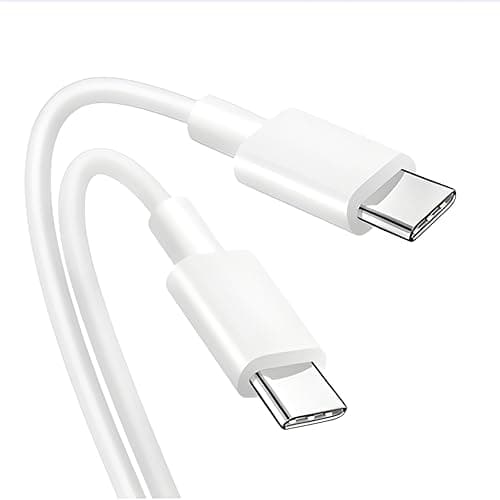 Image of USB C to USB C Fast Charging Cable 240W/100W/60W, Nylon Braided Type C Charger Lead, PD Quick Charge USB-C to C Cable for Smartphones, Tablets, Laptops & More (1, White, One Meter)