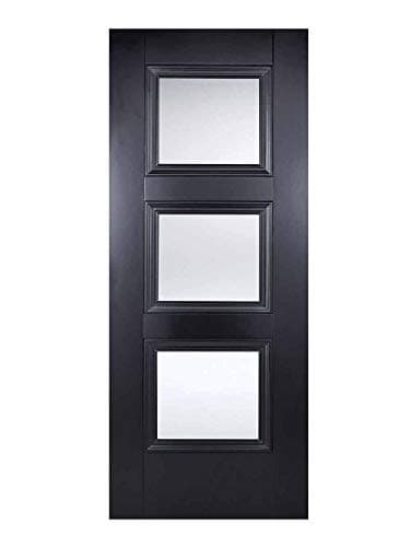 Image of LPD Black Amsterdam 3-Light Internal Glazed Door 78x30inch / 1981x762x35mm