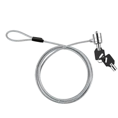 Image of Laptop Lock Security Cable With 2 Keys, Silver Universal Laptop Security Lock For PC Smart Phone ipad Tablet Electronic Products, Office Dorm Travel Anti Theft Protection, 2m Electroplated Steel Cable