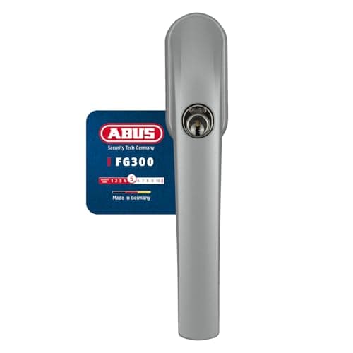 Image of ABUS Lockable Window Handle FG300 AL0089 - Window Knob with Push Cylinder Simultaneous Locking - ABUS Security Level 5 - 89980 - Stainless Steel