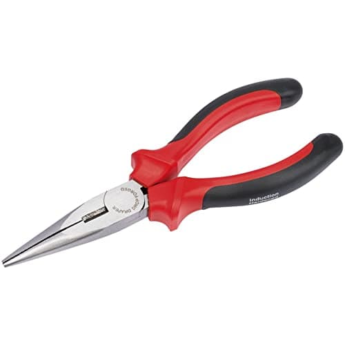 Image of Draper 165mm Heavy Duty Long Nose Pliers with Soft Grip Handles 67997