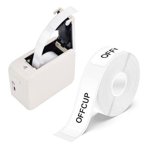 Image of OFFCUP Label Maker Tape, 180 Labels/Roll 12 * 40MM Adapted Label Print Paper, Waterproof Anti-Oil Thermal Labeling Tape Replacement, for P11 P12 P15 D30 D35 HP1 HP3 Etc