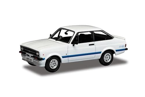 Image of Corgi VA12624 Ford Escort Mk2 RS1800 Diamond White - 1:43 Scale Diecast Model Car with Cosworth BDA Engine Detail, Diecast Cars for Model Collection, Pre-Built Car Models