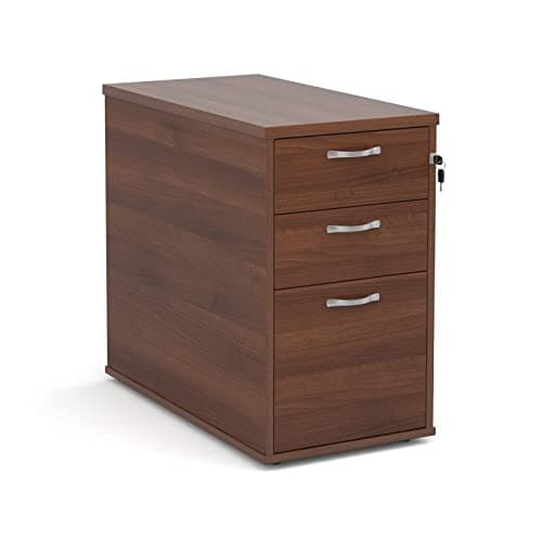 Image of DAMS Desk High 3 Drawer Pedestal, Wood, Walnut, 800 mm