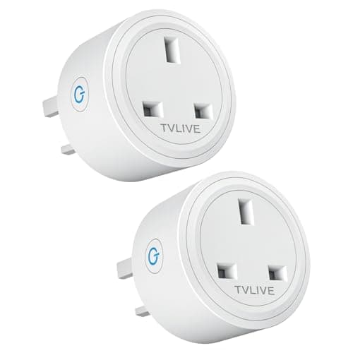 Image of Smart Plug, TVLIVE 2 Pack Smart Plugs that Work with Alexa (Echo, Echo Dot), Google Home Voice Control, Energy Monitoring, Remote Control, Timer & Schedule, smart wifi plug socket UK, No Hub Required