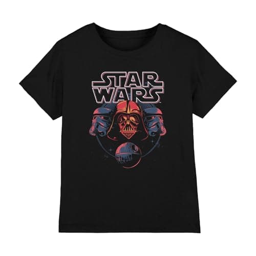 Image of Cotton Soul Star Wars Death Star Trio Boys T Shirt, Black, 9-10 Years