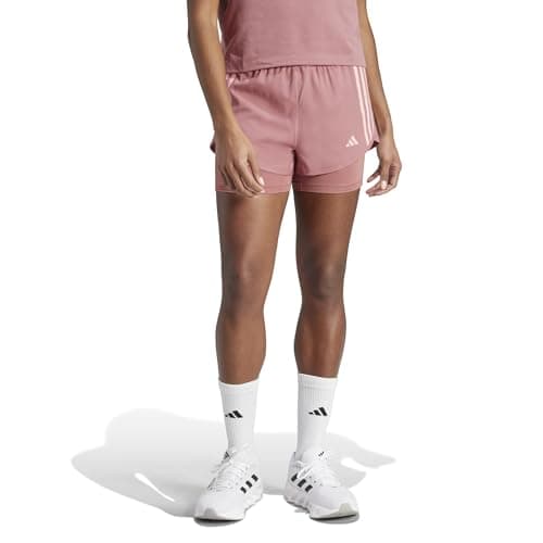 Image of adidas Own the Run 3-Stripes 2-in-1 Shorts
