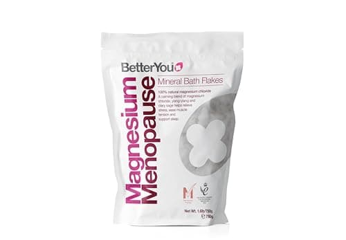 Image of BetterYou Magnesium Menopause Bath Flakes, Blend of Pure Magnesium Chloride, Ylang-ylang and Clary Sage for Hormonal Balance, Stress Relief, and Restful Sleep, 750g