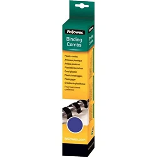 Image of FELLOWES Plastic Binding Comb 10mm Blue A4 Retail 25PK