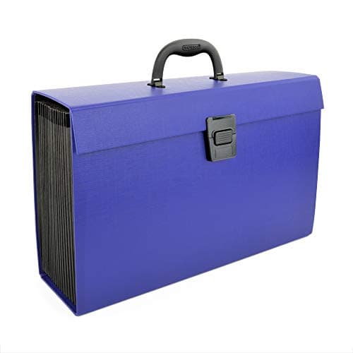 Image of Rapesco 1553 19-Part Expanding Box File Document Organiser, A4+, Blue