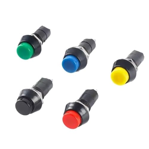 Image of 30pcs PBS-11 PBS-11A PBS-11B 12mm Self-Locking Self-Recovery Push Button Switch Momentary 3A 250V 2PIN(Blue,Self-Recovery)