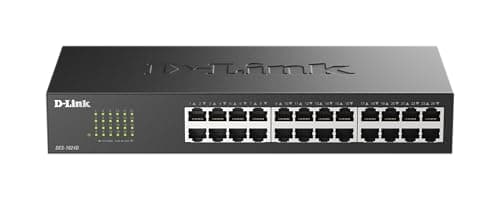 Image of D-Link DES-1024D/B 24-Port Fast Ethernet Unmanaged Metal Desktop Switch - UK Version