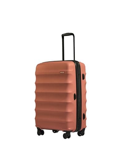 Image of ANTLER - Juno Hard Shell Medium Suitcase - Durable, Lightweight & Expandable, 4 Spinner Wheels - Adjustable Handle, TSA Lock, 68cm - Soft Orange
