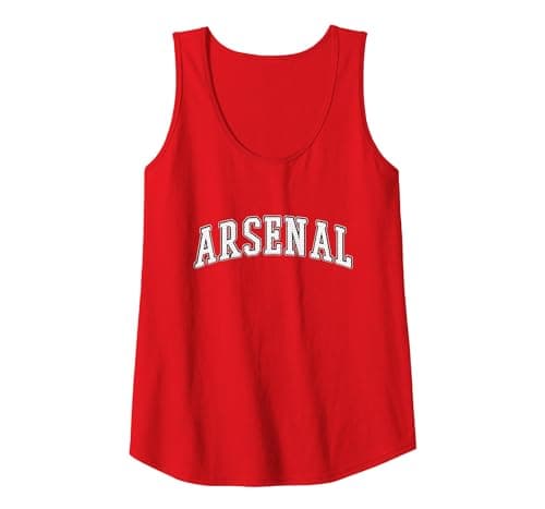 Image of Arsenal Varsity Town of North London, England UK Tank Top, Women, Red, Medium